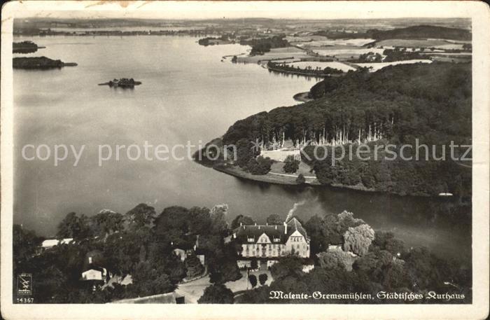 Malente-Gremsmuehlen Stadt Kurhaus Fliegeraufnahme