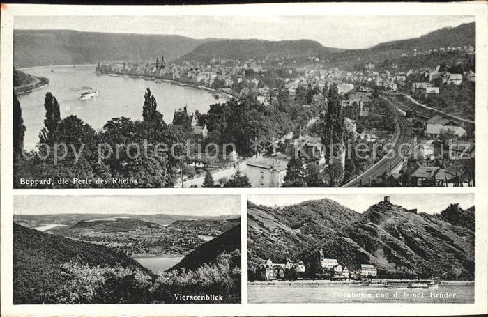 Boppard Rhein Vierseenblick Bornhofen und die feindlichen Br?der