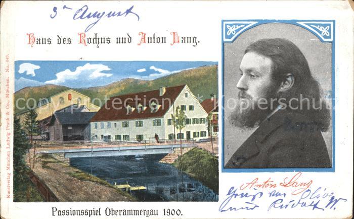 OBERAMMERGAU Bayern Anton Lang Portrait und Geburtshaus