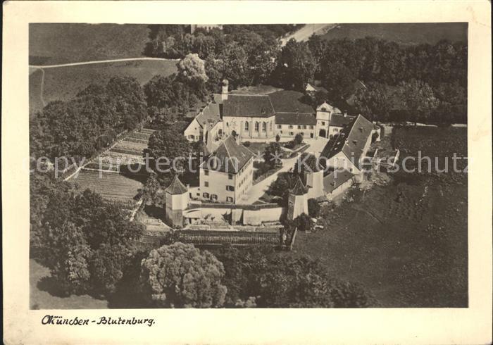 Muenchen Bayern Blutenburg Fliegeraufnahme