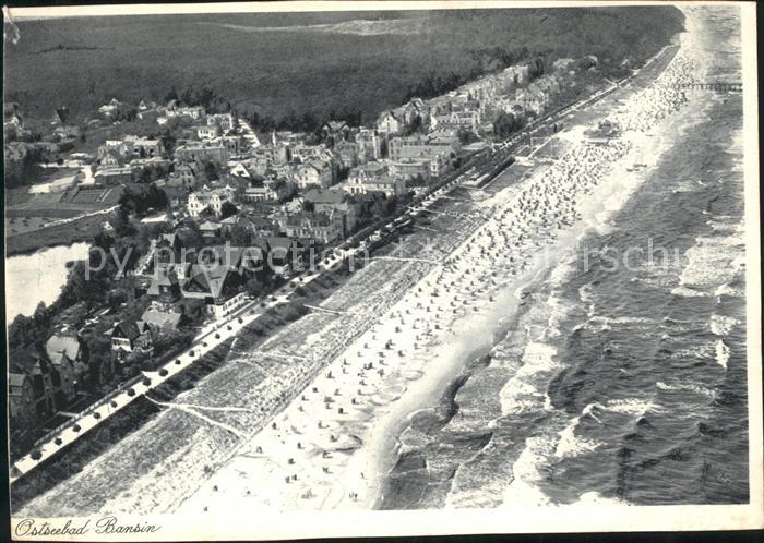 Bansin Ostseebad Strand Fliegeraufnahme