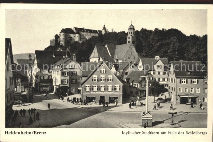 Heidenheim Brenz Stadtkern mit Schlossberg