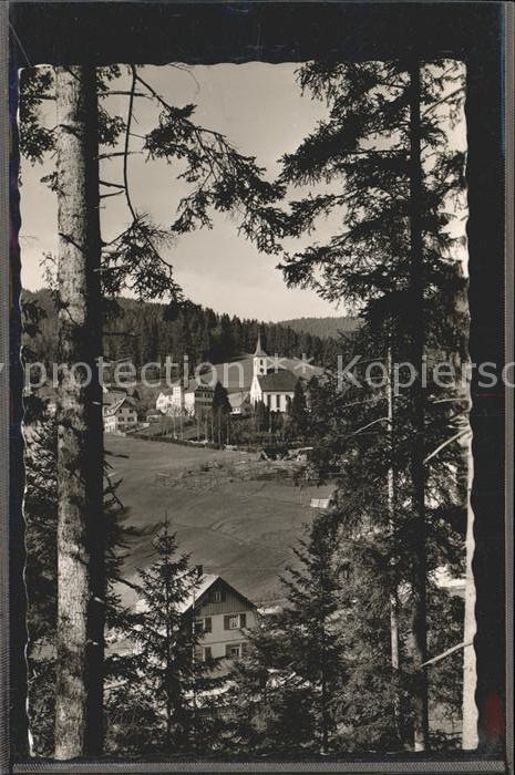 Schwarzenberg Murgtal Teilansicht Kirche