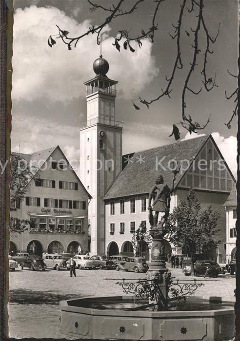 FREUDENSTADT BW Marktplatz Rathaus Markt Cafe Rebstock