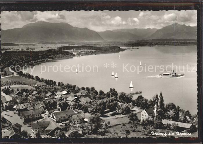 Chieming Chiemsee Fliegeraufnahme