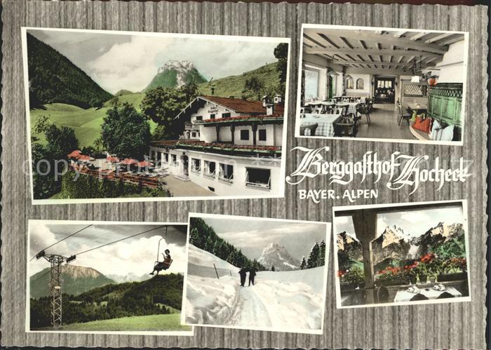 Hocheck Oberaudorf Berggasthof Hocheck Terrasse Stube Sessellift
