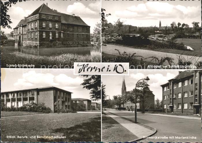 Herne Westfalen Schloss Struenkede Anlagen Staedt Berufsfachschulen Bismarckstr