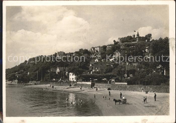 Blankenese Hamburg Strand mit Suellberg