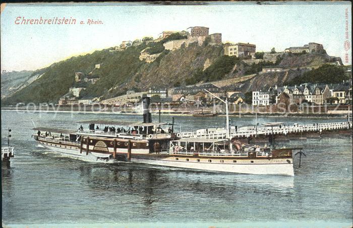 Dampfer Seitenrad Ehrenbreitstein