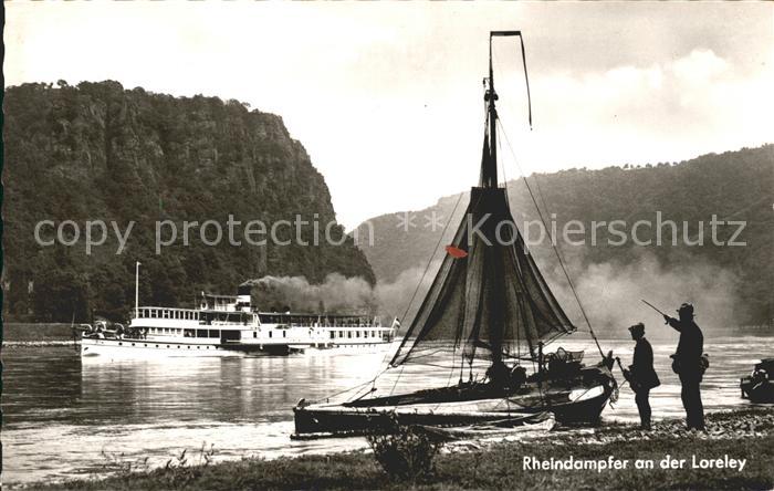 Dampfer Binnenschifffahrt Loreley Fischerboot