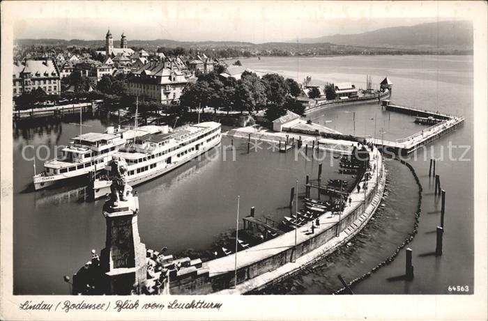 Motorschiffe Lindau im Bodensee Hafen