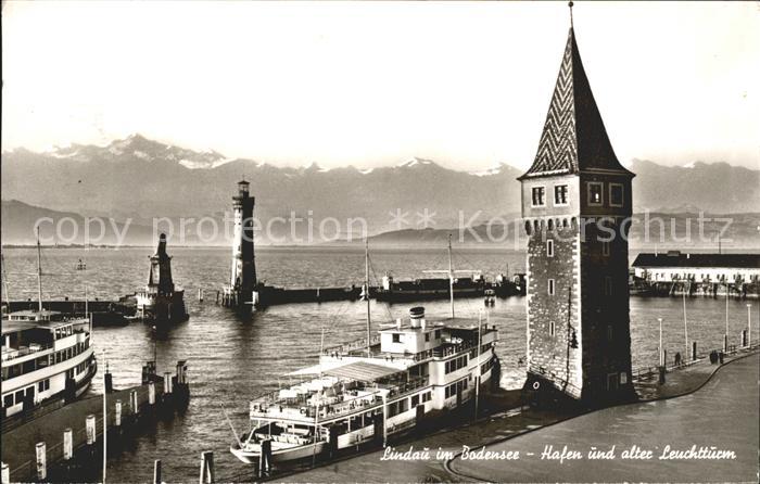 Dampfer Binnenschifffahrt Lindau im Bodensee Hafen Alter Leuchttu