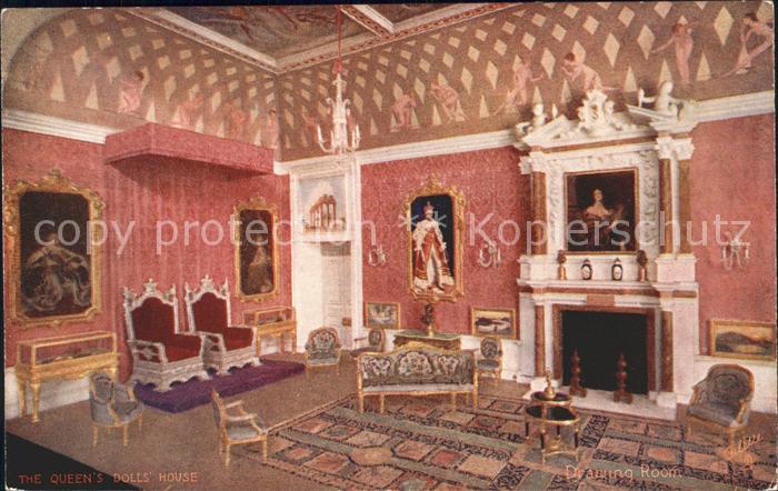 Verlag Tucks Oilette Nr. 4501 Drawing Room Queen's Dolls House