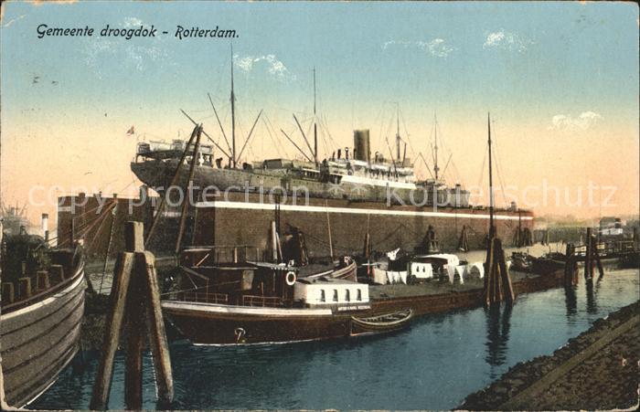 Dampfer Oceanliner Gemeente droogdok Rotterdam Werft