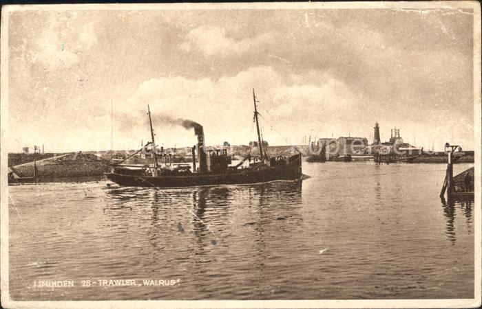 Dampfer Binnenschifffahrt Ijmuiden Trawler Walrus