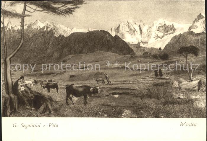 Segantini Giovanni Vita Werden Alpen Kühe