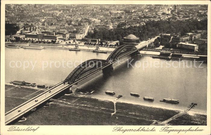 Bruecken Bauwerke Skagerrakbruecke Fliegeraufnahme Duesseldorf