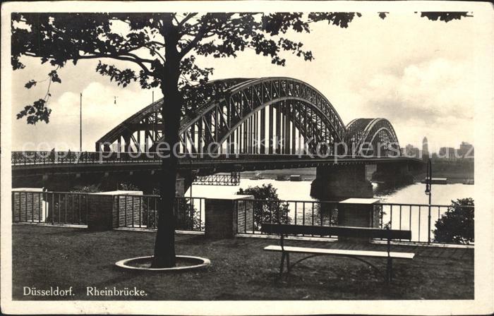 Bruecken Bauwerke Duesseldorf Rheinbruecke