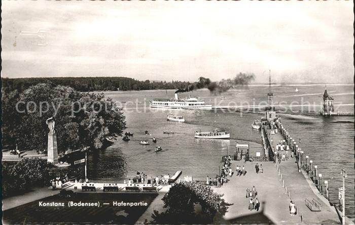 Dampfer Binnenschifffahrt Konstanz Bodensee Hafenpartie