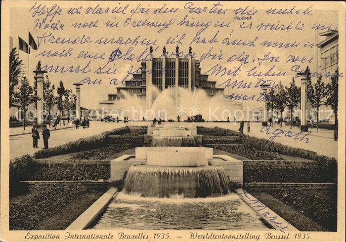 Exposition Internationale Bruxelles 1935 Boulevard du Centenaire