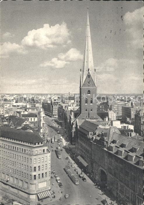 Strassenbahn Hamburg Moenckebergstrasse Petrikirche