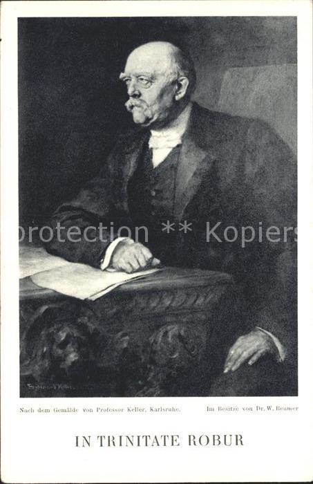 Bismarck Kuenstlerkarte Professor Keller In Trinitate Robur