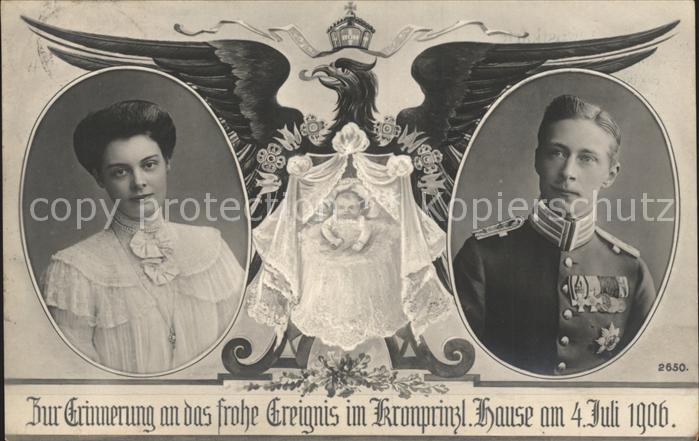 Adel Preussen Kronprinzessin Cecilie Kronprinz Wilhelm Geburt Prinz Wilhelm