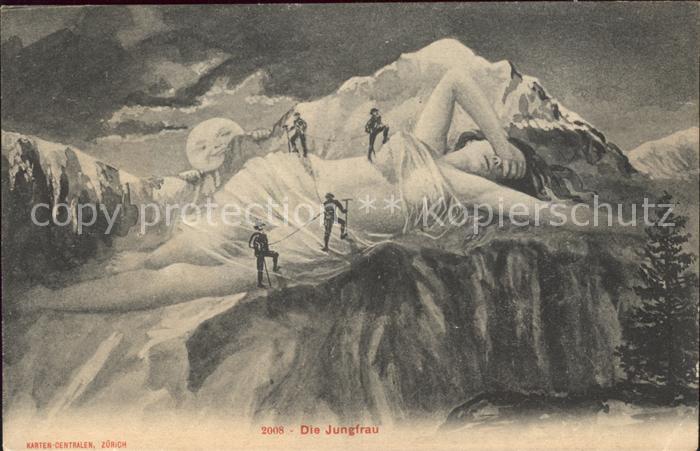Berggesichter Jungfrau Bergsteiger