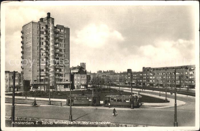 Strassenbahn Z. Daniel Willinkplein Wolkenkrabber Amsterdam