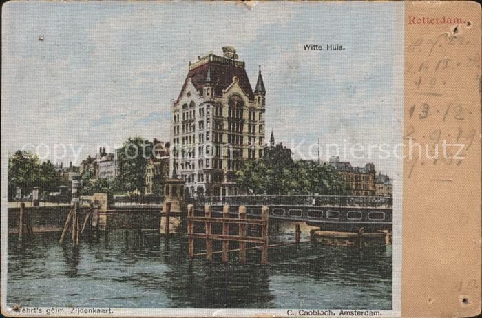 Seidenkarte imitiert Rotterdam Witte Huis