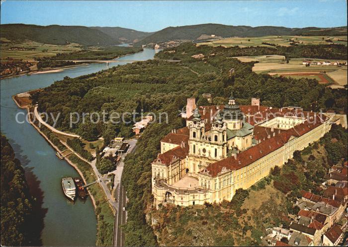Melk Donau Benediktinerstift Barock Erbauer Jakob Prandtauer Fliegeraufnahme