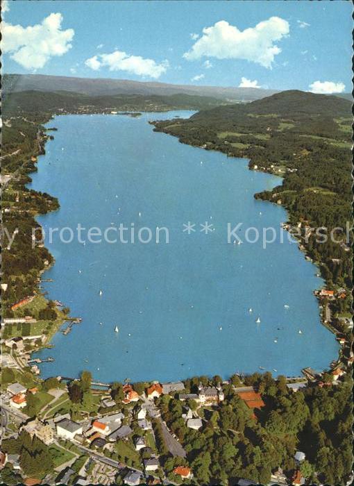 Velden Woerthersee Veldener Bucht Fliegeraufnahme