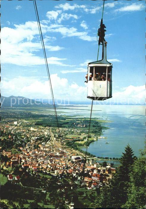 Bregenz Vorarlberg mit Pfaenderbahn Bodensee