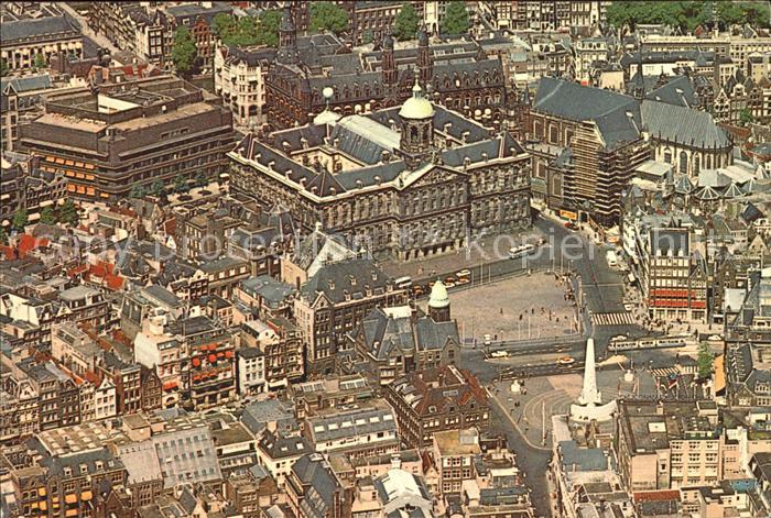 Amsterdam Niederlande Koninklijk Paleis op de Dam Koenigspalast Fliegeraufnahme