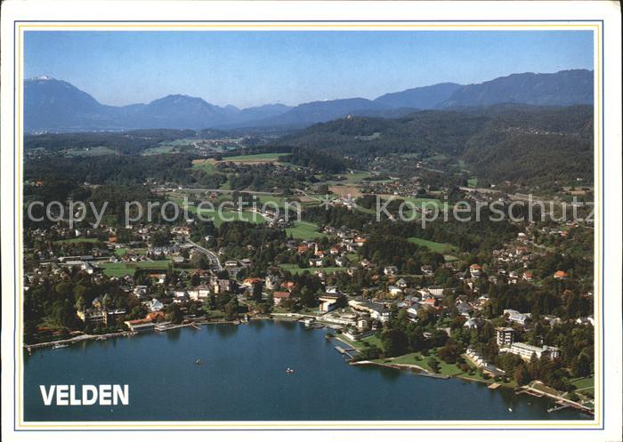 Velden Woerthersee Fliegeraufnahme Alpenpanorama