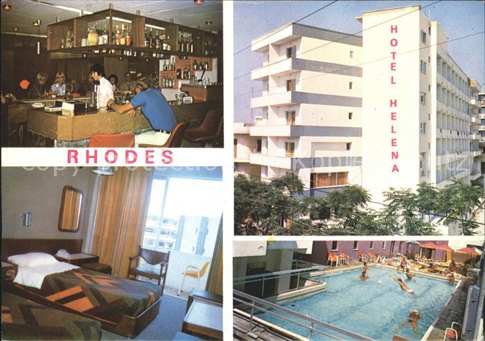 Rhodes Rhodos Greece Hotel Helena Bar Swimming Pool