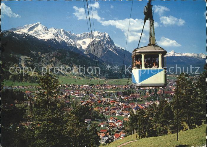 GARMISCH-PARTENKIRCHEN Bayern Wankbahn Seilbahn Zugspitzgruppe Alpenpanorama