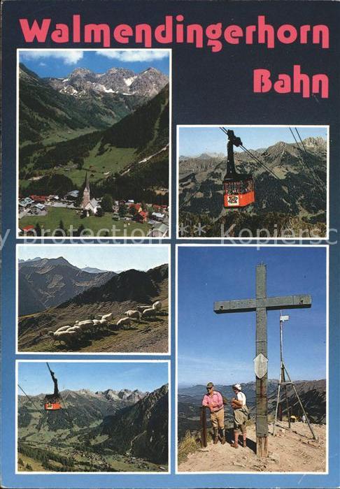 Mittelberg Vorarlberg Walmendingerhornbahn Seilbahn Gipfelkreuz Schafherde Alpen
