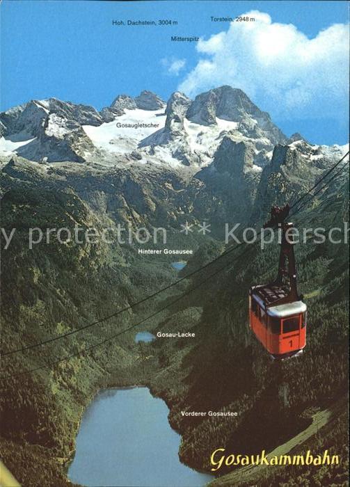 Gosau Oberoesterreich Gosaukammbahn Seilbahn Gosausee Hoher Dachstein
