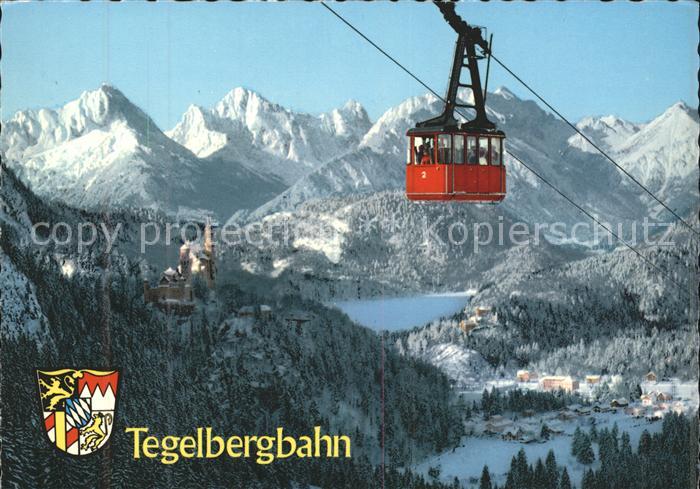 Schwangau Tegelbergbahn Koenigsschlosser Alpsee Tiroler und Allgaeuer Hochgebirg