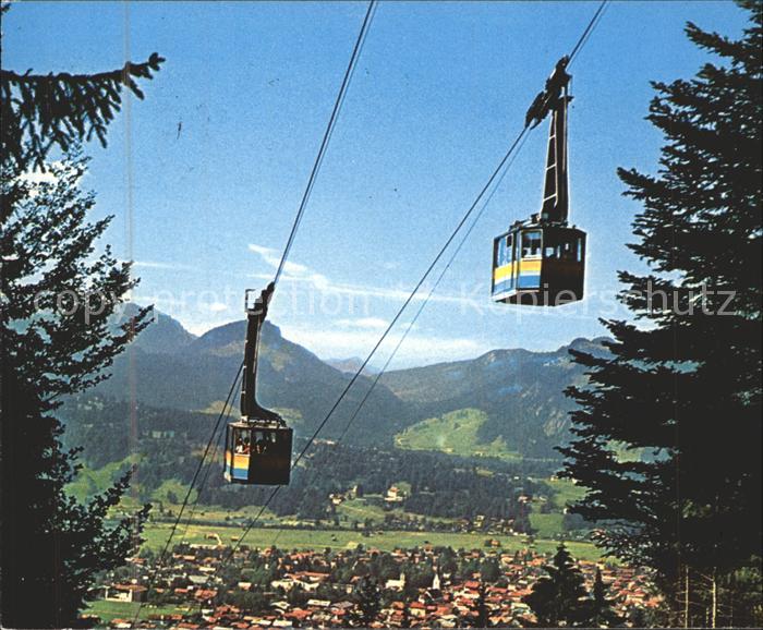 Oberstdorf Nebelhorn Grosskabinenseilbahn Bergbahn Alpenpanorama im Sommer