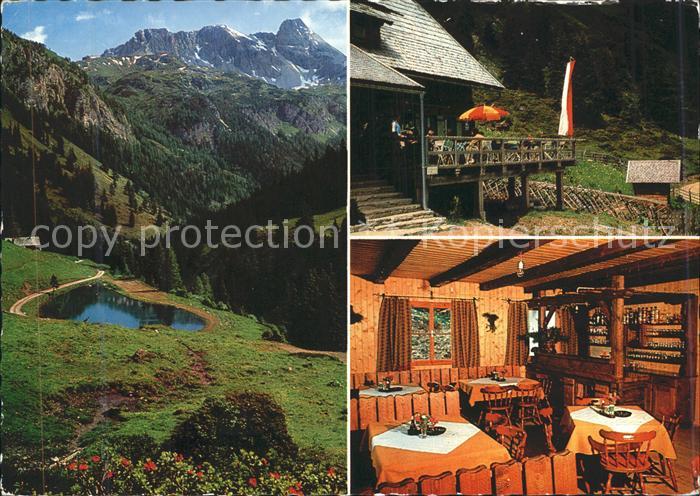 Zederhaus Jausenstation Koenigalm Ridingtal Bergsee Alpenpanorama