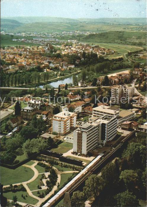 Bad Muenster Stein Ebernburg Blick vom Rheingrafenstein Park Sanatorium Hotel Ku