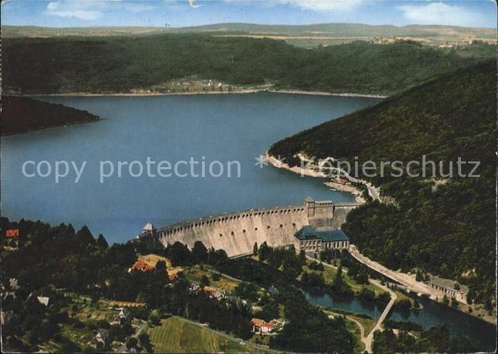 Bad Wildungen Edertalsperre Stausee Fliegeraufnahme