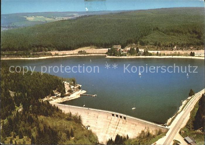 Schluchsee Sperrmauer Schluchseestauwerk Kurort Wintersportplatz Schwarzwald Fli