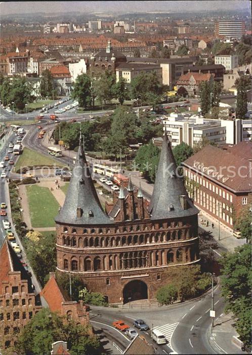 LueBECK CITY Holstentor Blick vom Aussichtsturm St Petri Hansestadt