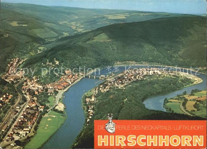Hirschhorn Neckar Fliegeraufnahme Luftkurort