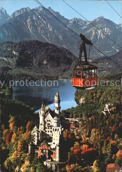 Schwangau Tegelbergbahn Koenigsschloesser Neuschwanstein Hohenschwangau Alpsee