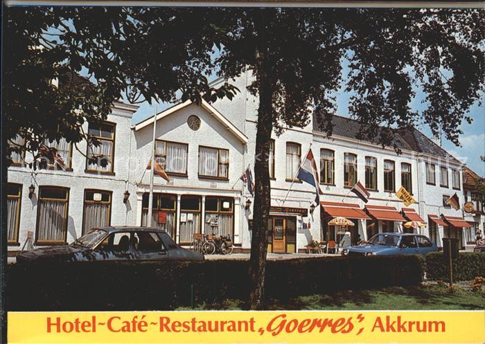 Akkrum Hotel Cafe Restaurant Goerres Kanal Boot Aufklappkarte
