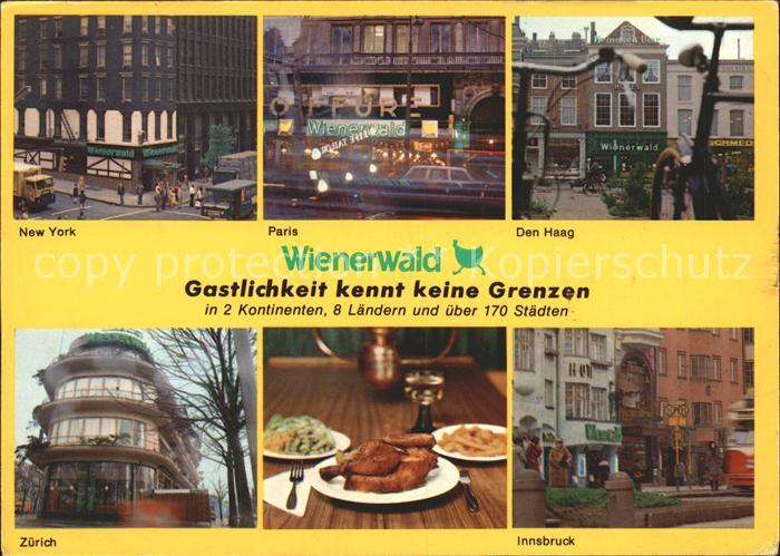 New York City Restaurant Wienerwald Paris Den Haag Zuerich Innsbruck
